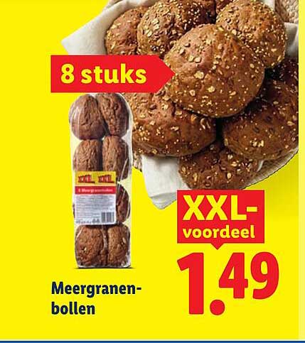 8 stuks Meergranen-bollen XXL-voordeel