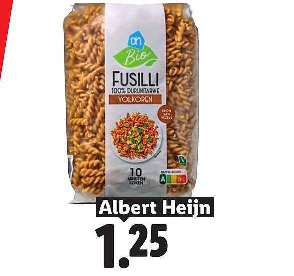 AH Bio Fusilli 100% durumtarwe volkoren