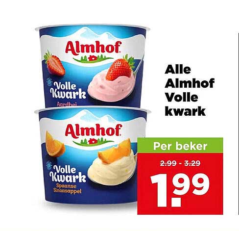Alle Almhof Volle kwark Per beker