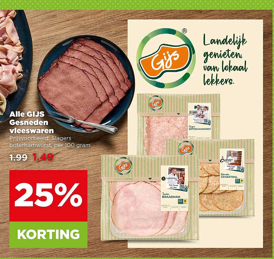 Alle Gijs Gesneden vleeswaren