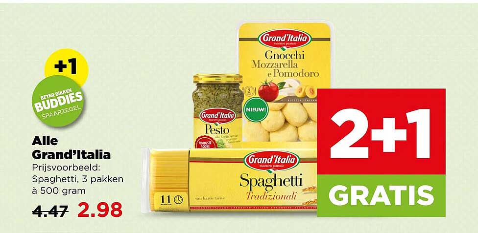 Alle Grand'Italia 2+1 GRATIS