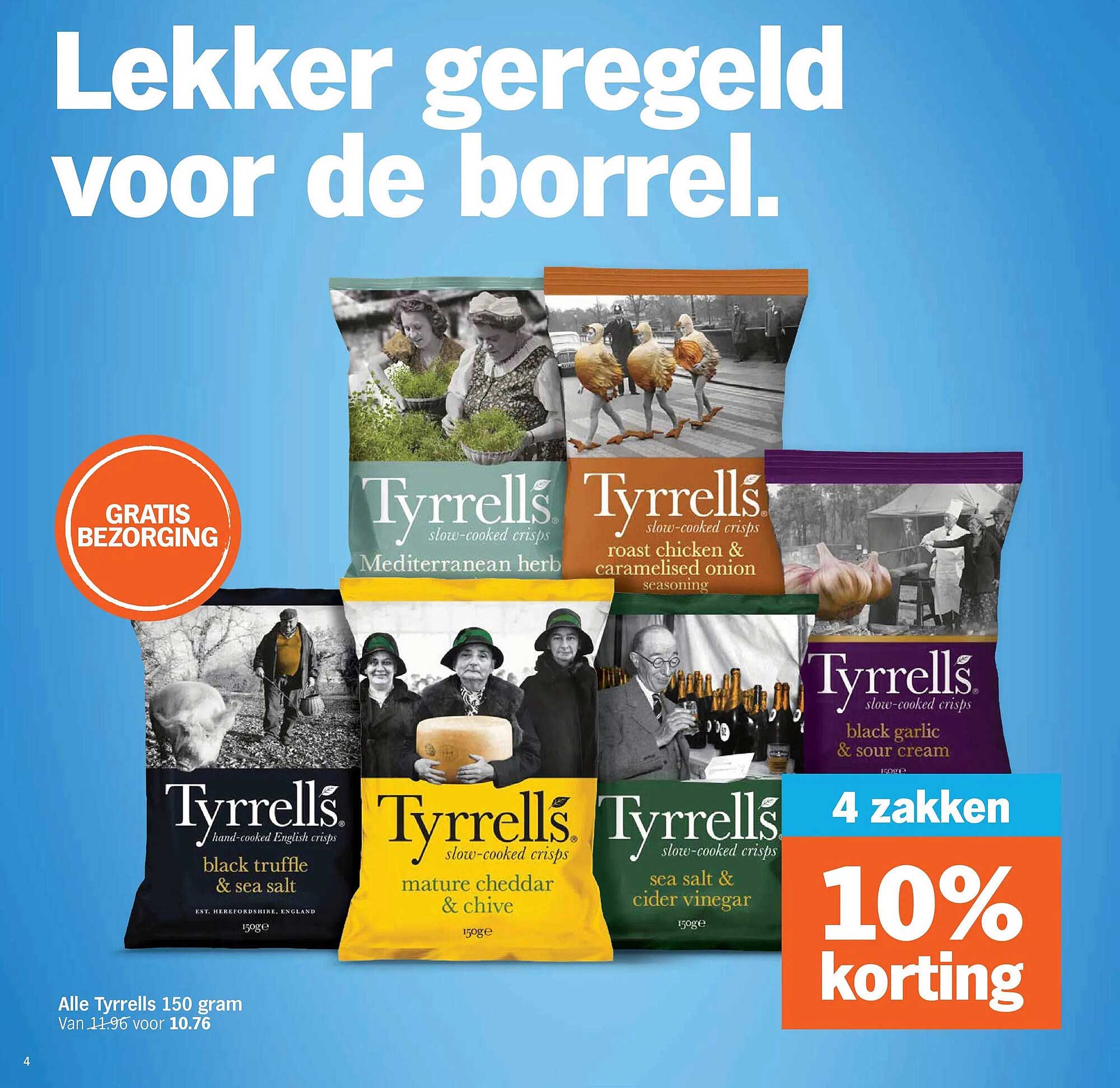 Alle Tyrrells 150 gram 10% korting