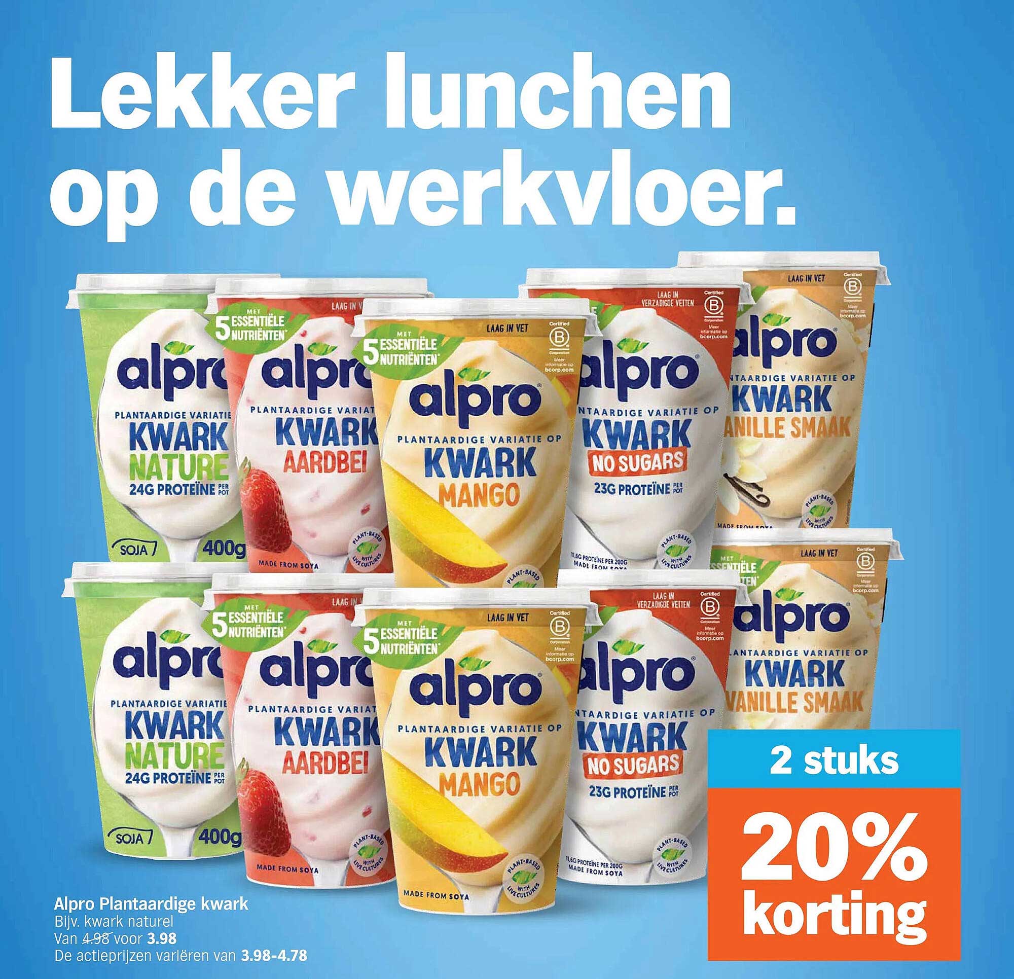 Alpro Plantaardige kwark 20% korting