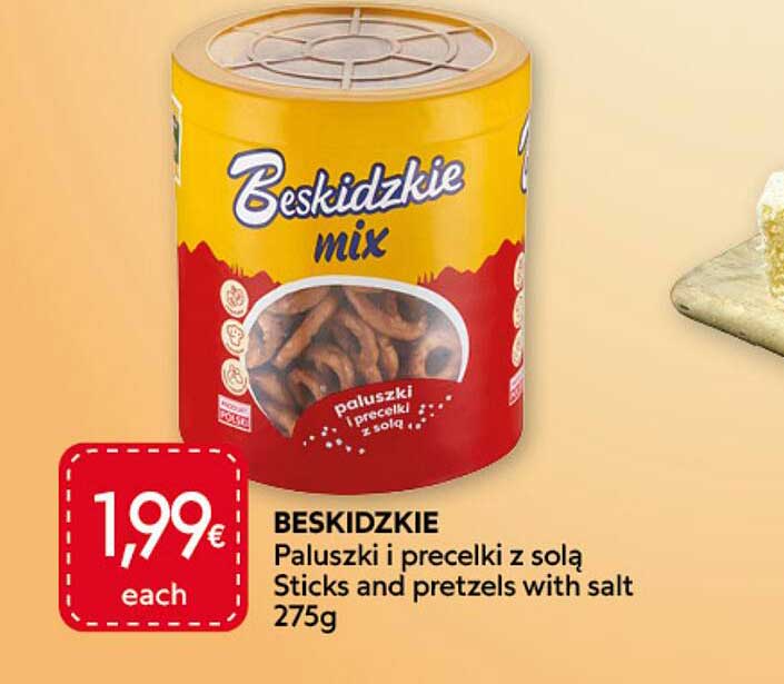 BESKIDZKIE Paluszki i precelki z solą Sticks and pretzels with salt 275g