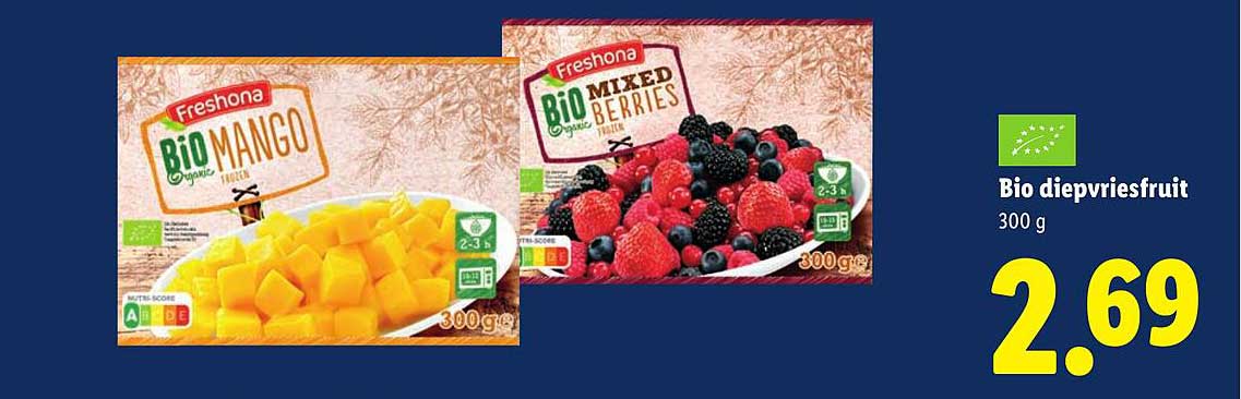 Bio diepvriesfruit 300 g