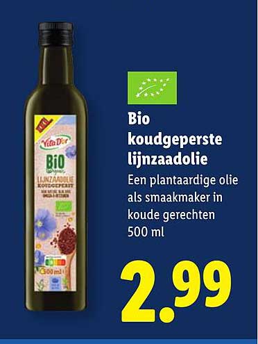 Bio koudgeperste lijnzaadolie