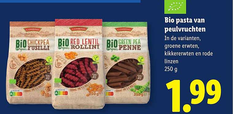 Bio pasta van peulvruchten