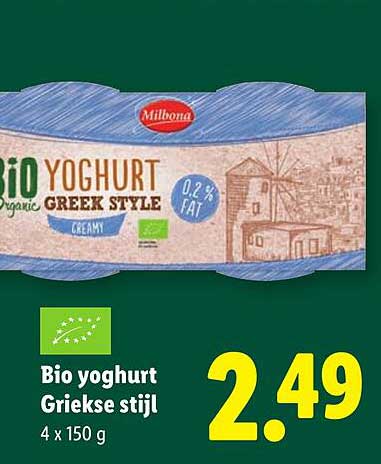 Bio yoghurt Griekse stijl