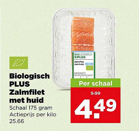 Biologisch PLUS Zalmfilet met huid