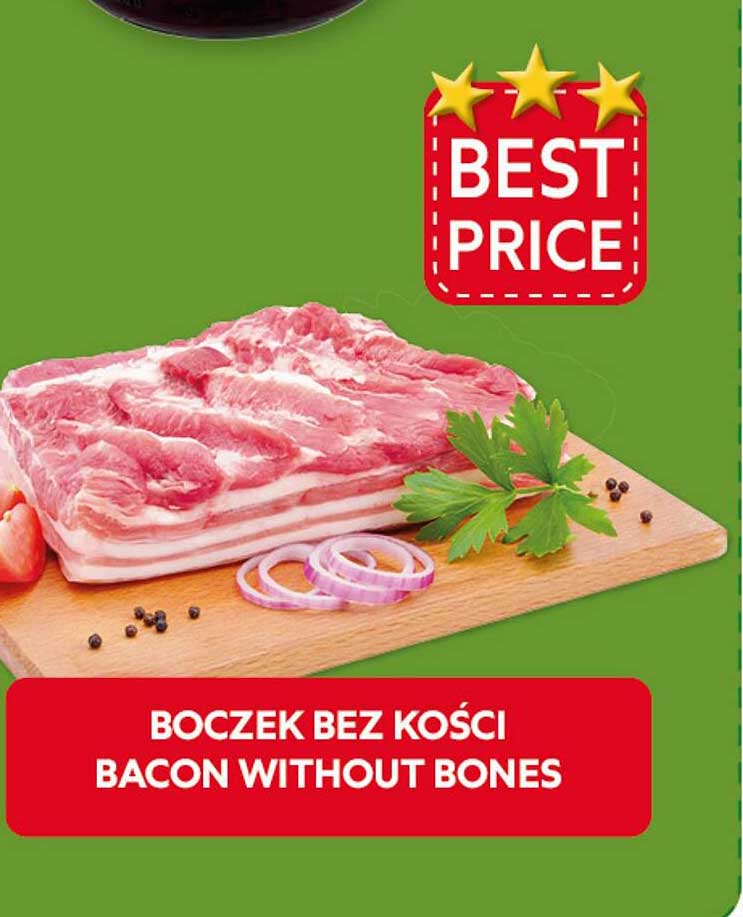 BOCZEK BEZ KOŚCI BACON WITHOUT BONES