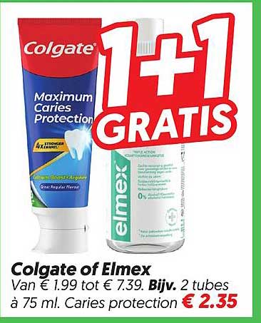 Colgate of Elmex 1+1 GRATIS