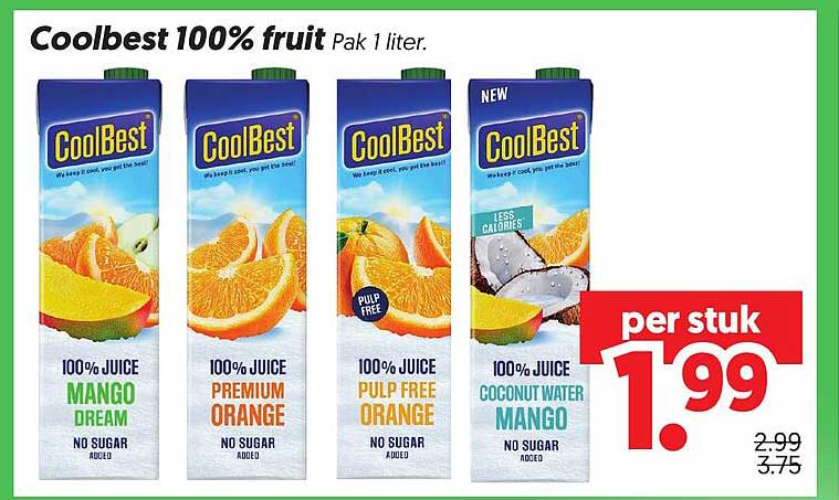 Coolbest 100% fruit Pak 1 liter