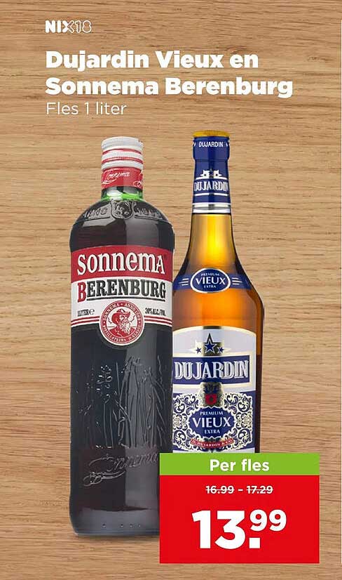 Dujardin Vieux en Sonnema Berenburg Fles 1 liter