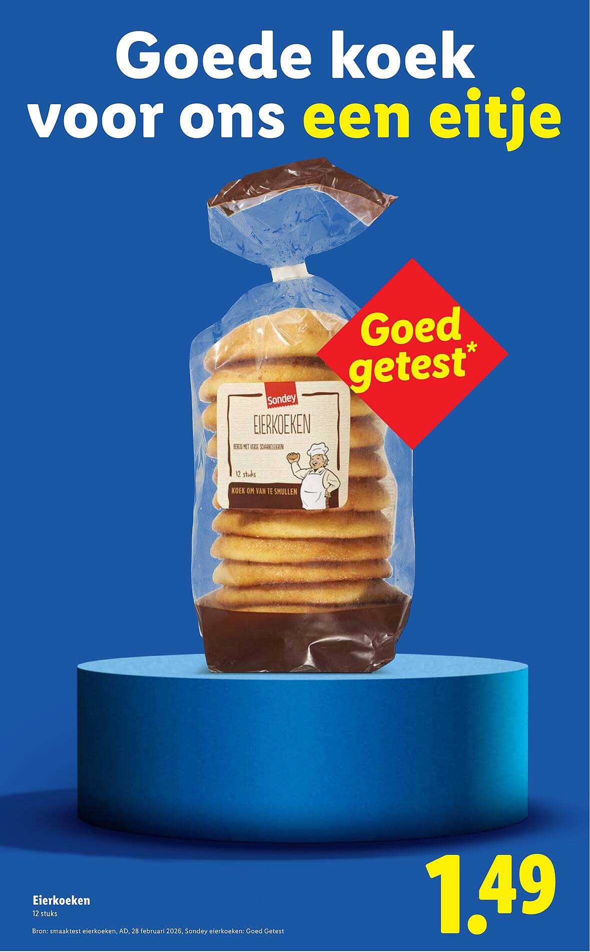 Eierkoeken 12 stuks Goed getest*