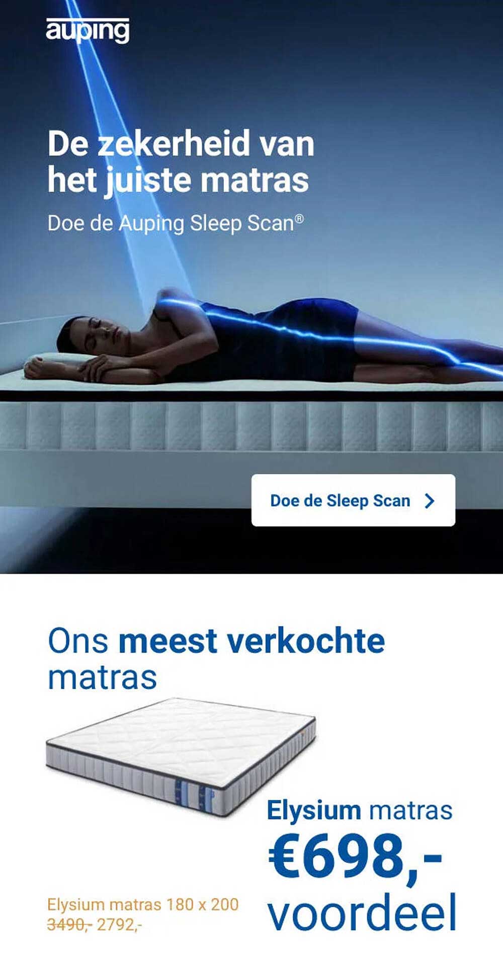 Elysium matras €698,- voordeel
