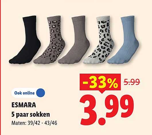 ESMARA 5 paar sokken