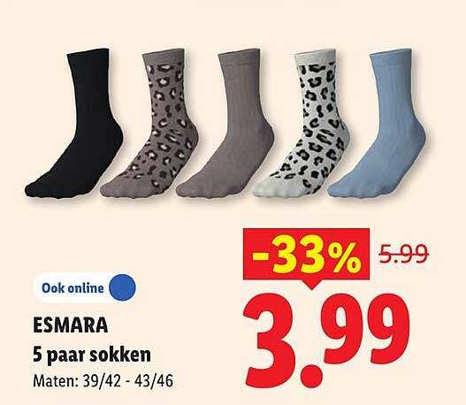 ESMARA 5 paar sokken