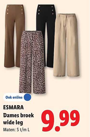 ESMARA Dames broek wide leg