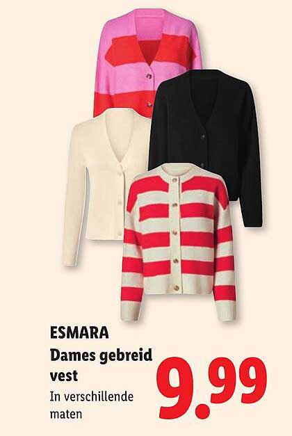 ESMARA Dames gebreid vest In verschillende maten