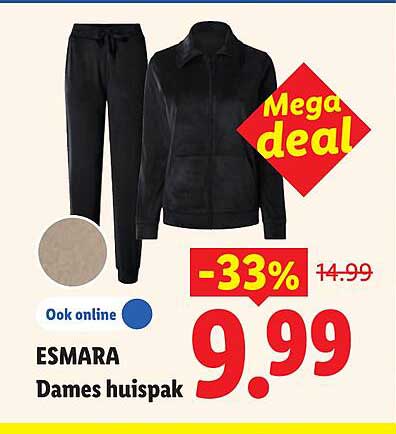 ESMARA Dames huispak Mega deal -33%