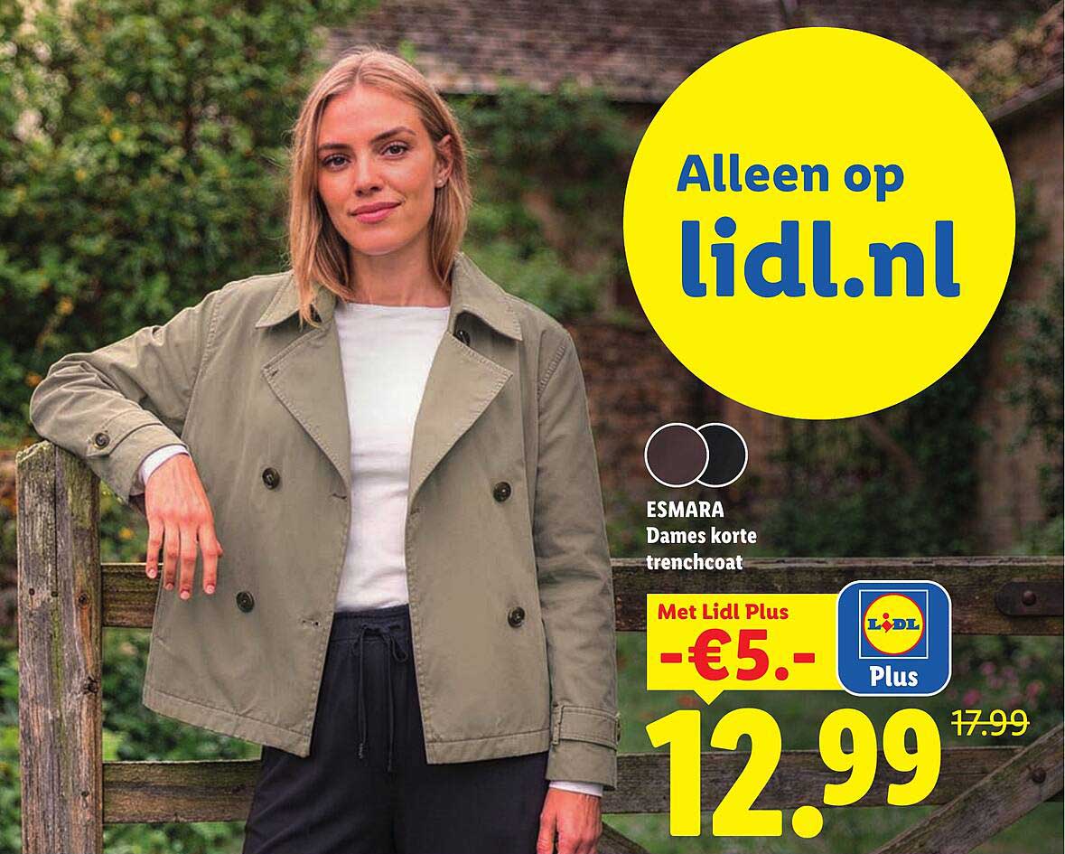 ESMARA Dames korte trenchcoat