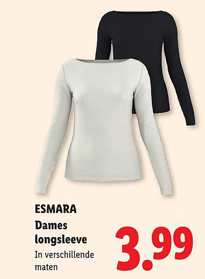 ESMARA Dames longsleeve In verschillende maten
