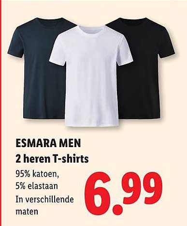 ESMARA MEN 2 heren T-shirts