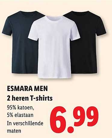ESMARA MEN 2 heren T-shirts