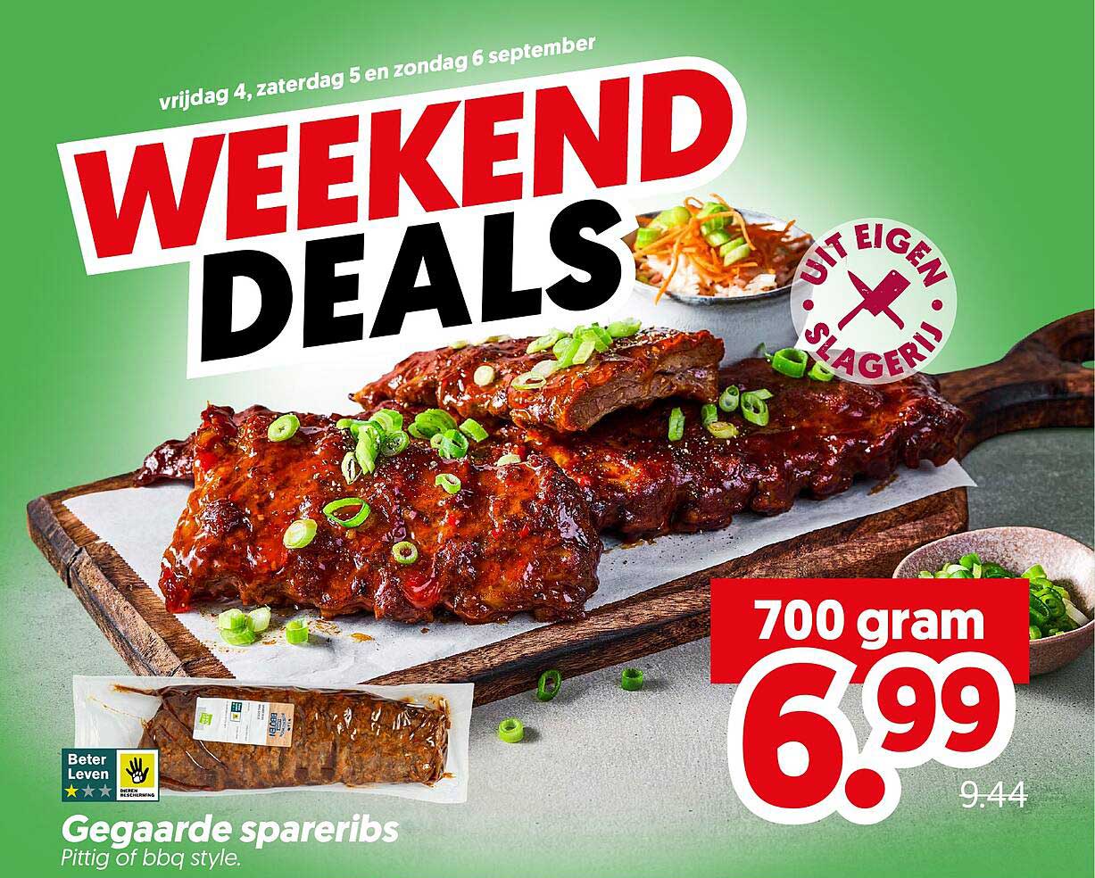 Gegaarde spareribs Pittig of bbq style.