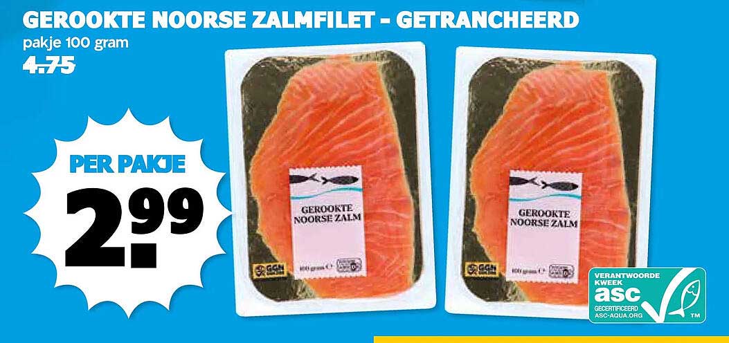 GEROOKTE NOORSE ZALMFILET - GESNEDEN