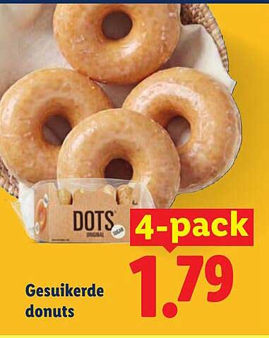 Gesuikerde donuts 4-pack