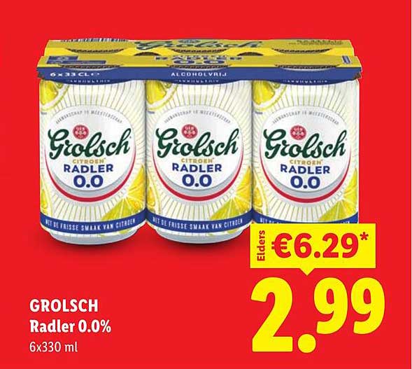 Grolsch Radler 0.0% 6x330 ml