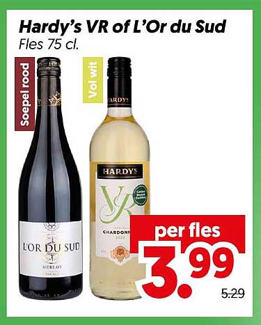 Hardy’s VR of L’Or du Sud Fles 75 cl.