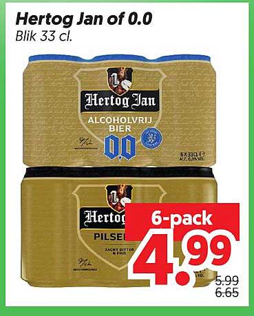 Hertog Jan of 0.0 Blik 33 cl.
