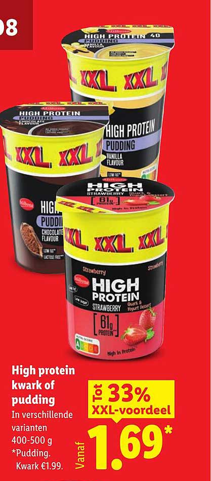 High protein kwark of pudding