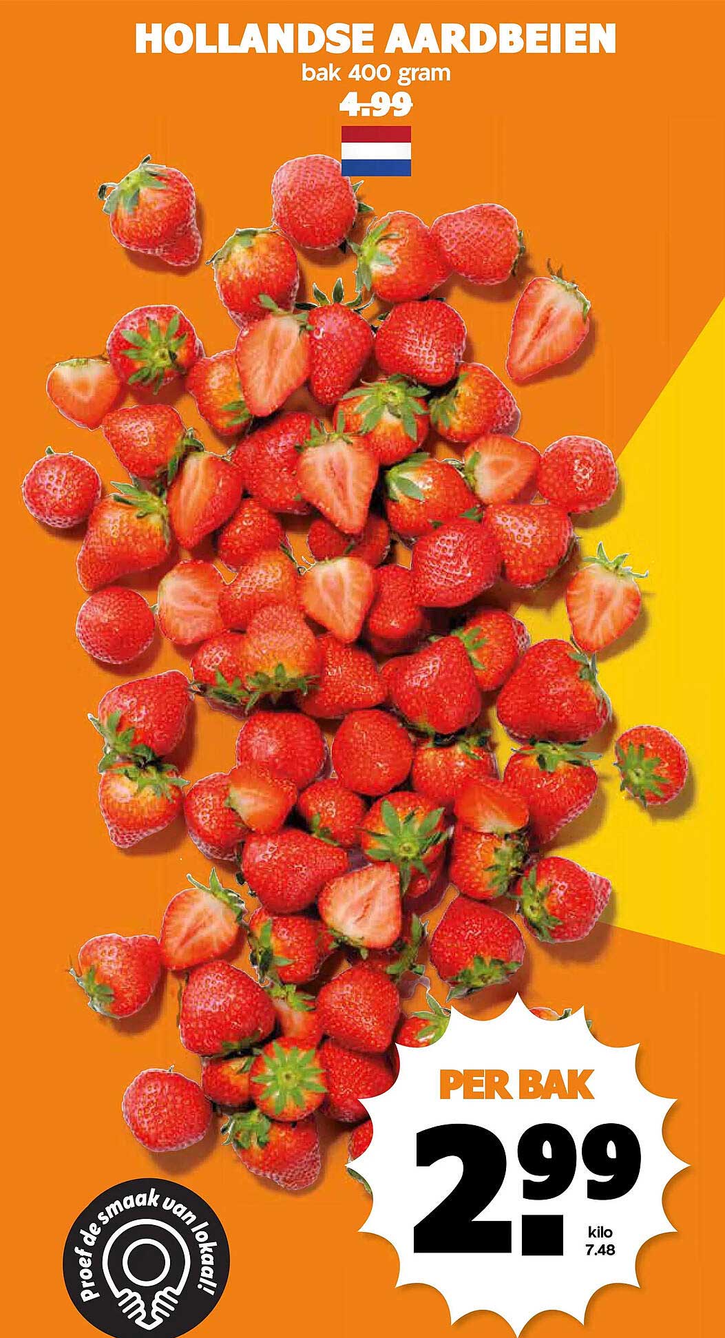 Hollandse aardbeien bak 400 gram
