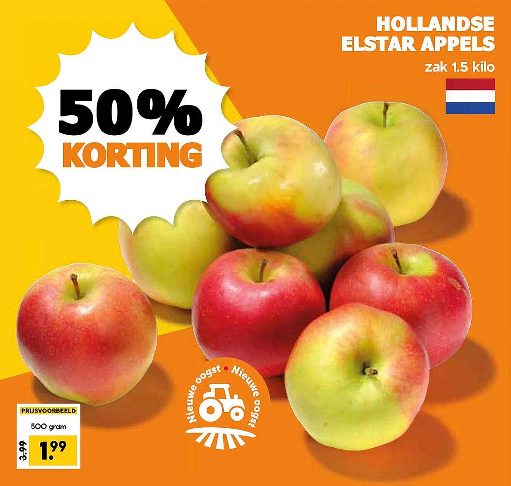 Hollandse Elstar appels zak 1,5 kilo