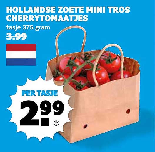 HOLLANDSE ZOETE MINI TROS CHERRYTOMAATJES