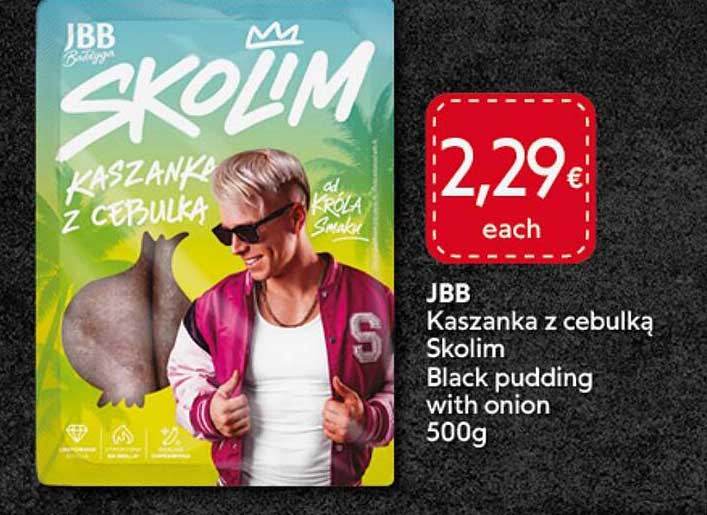 JBB Kaszanka z cebulką Skolim Black pudding with onion 500g