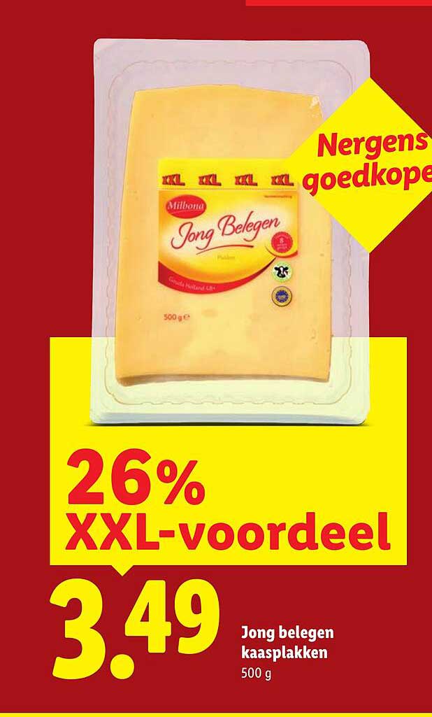 Jong belegen kaasplakken 500 g 26% XXL-voordeel