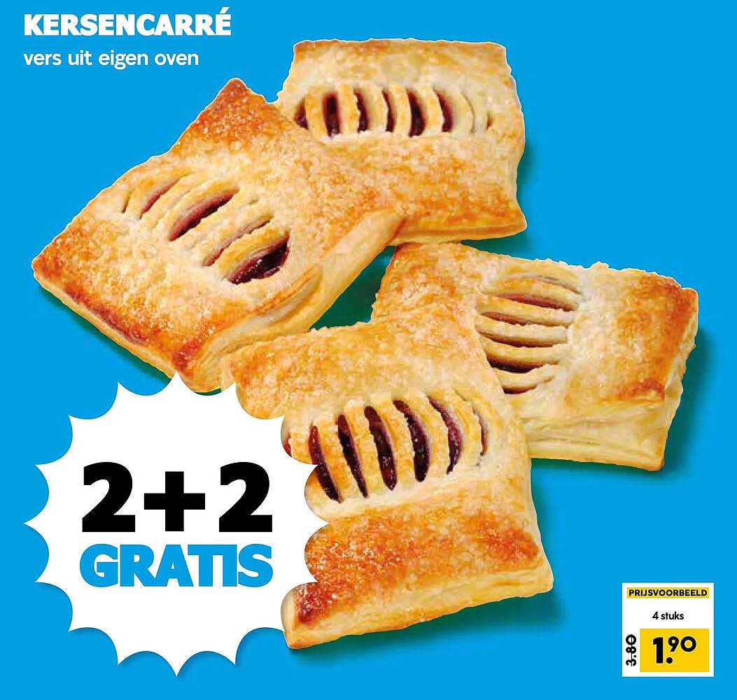 Kersencarré vers uit eigen oven 2+2 GRATIS