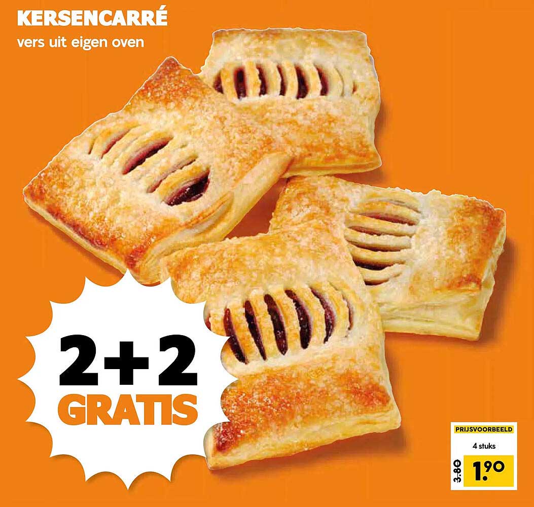 Kersencarré vers uit eigen oven 2+2 gratis