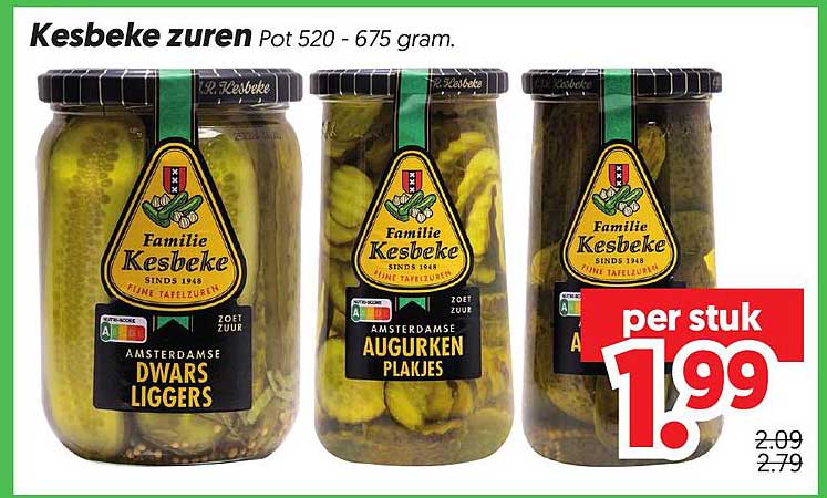 Kesbeke zuren Pot 520 - 675 gram.