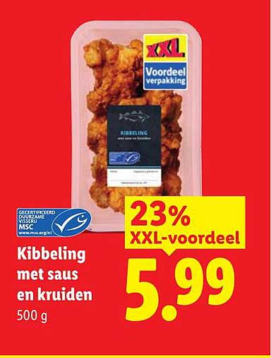 Kibbeling met saus en kruiden 500 g XXL-voordeel