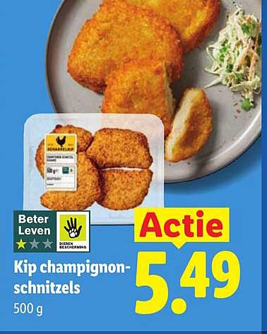 Kip champignon-schnitzels