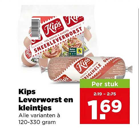 Kips Leverworst en kleintjes
