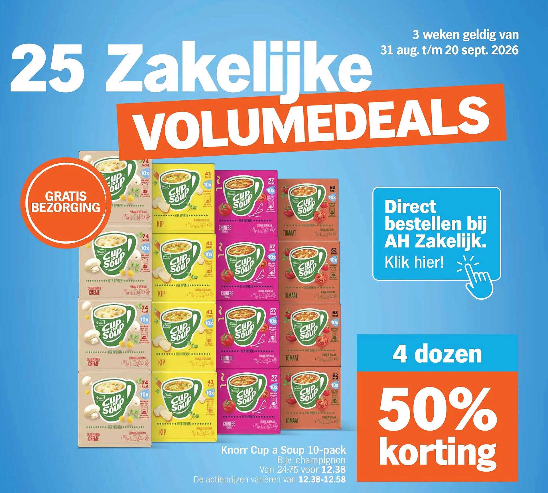 Knorr Cup a Soup 10-pack, 4 dozen 50% korting