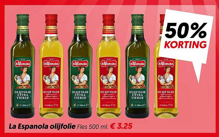 La Espanola olijfolie Fles 500 ml. 50% KORTING