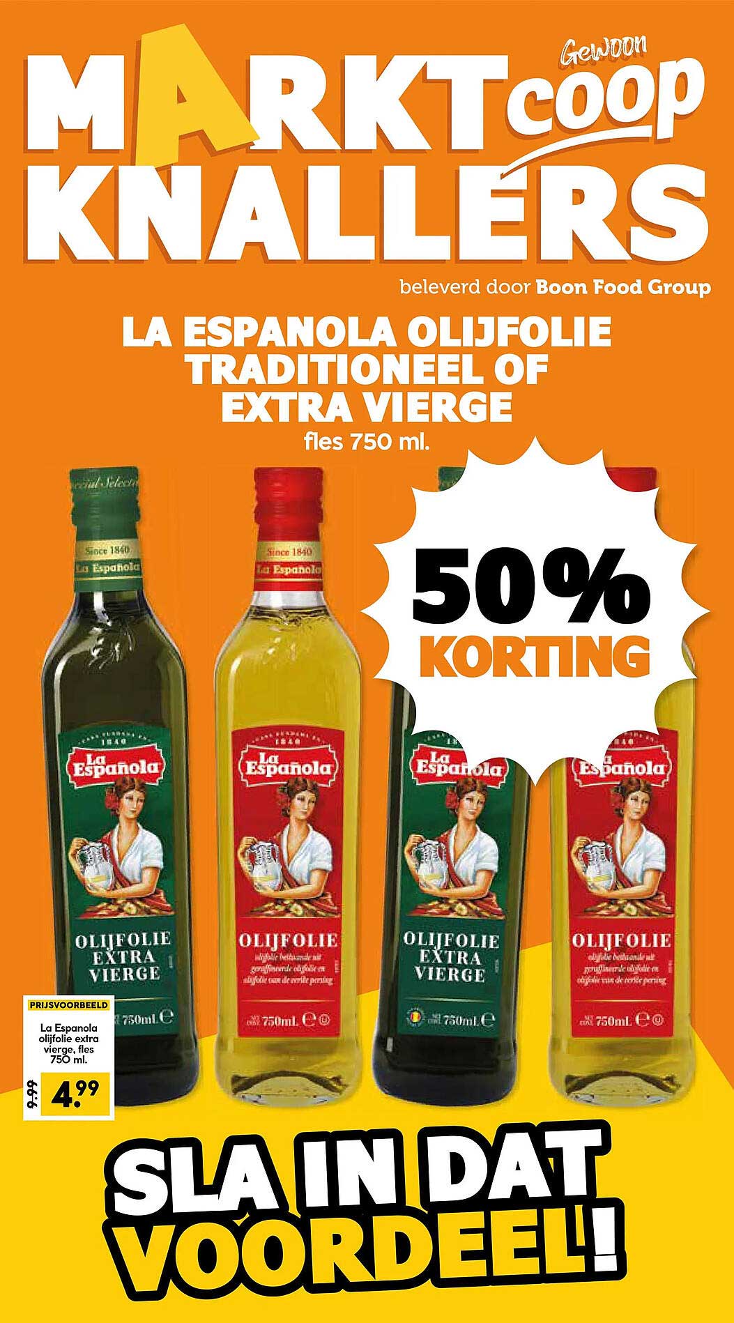 LA ESPANOLA OLIJFOLIE TRADITIONEEL OF EXTRA VIERGE fles 750 ml. 50% KORTING