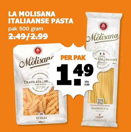 LA MOLISANA ITALIAANSE PASTA pak 500 gram